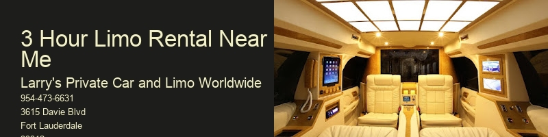 2 Hour Limo Rental Near Me